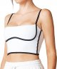 Sleeveless Spaghetti strap padded sports bra vest square neck double-layer fitness basic Crop top